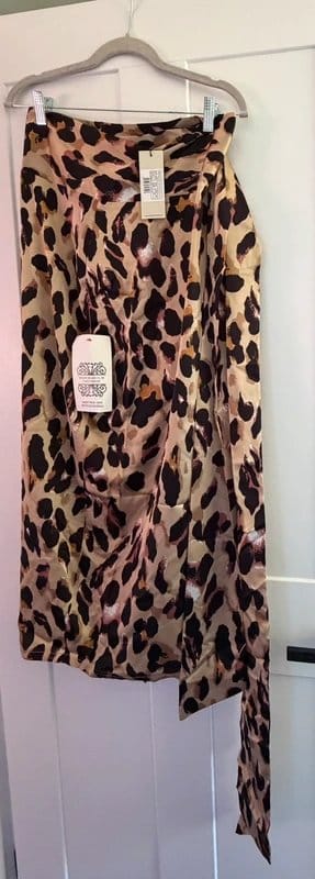 Never Fully Dressed Brown Leopard Jaspre Midi Skirt