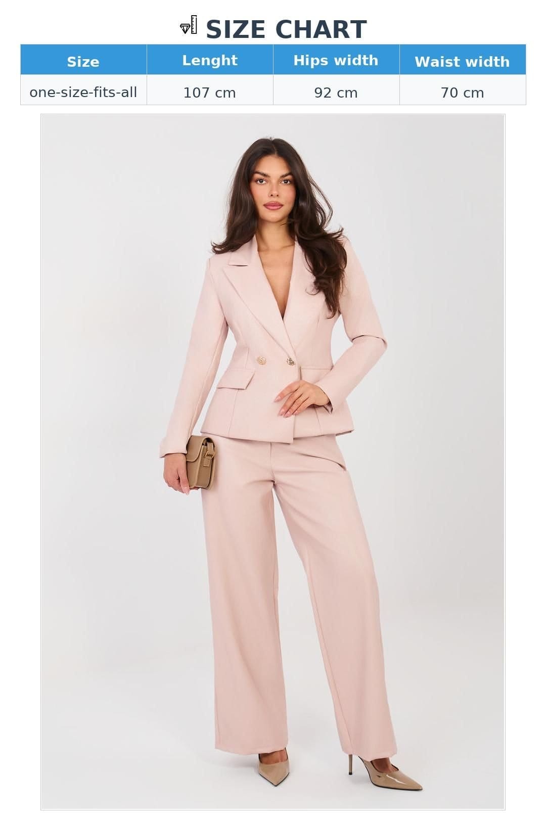 Love Lace Love Lace Women's Stylish High Waist Wide Leg Leather Pants in Pink - 4