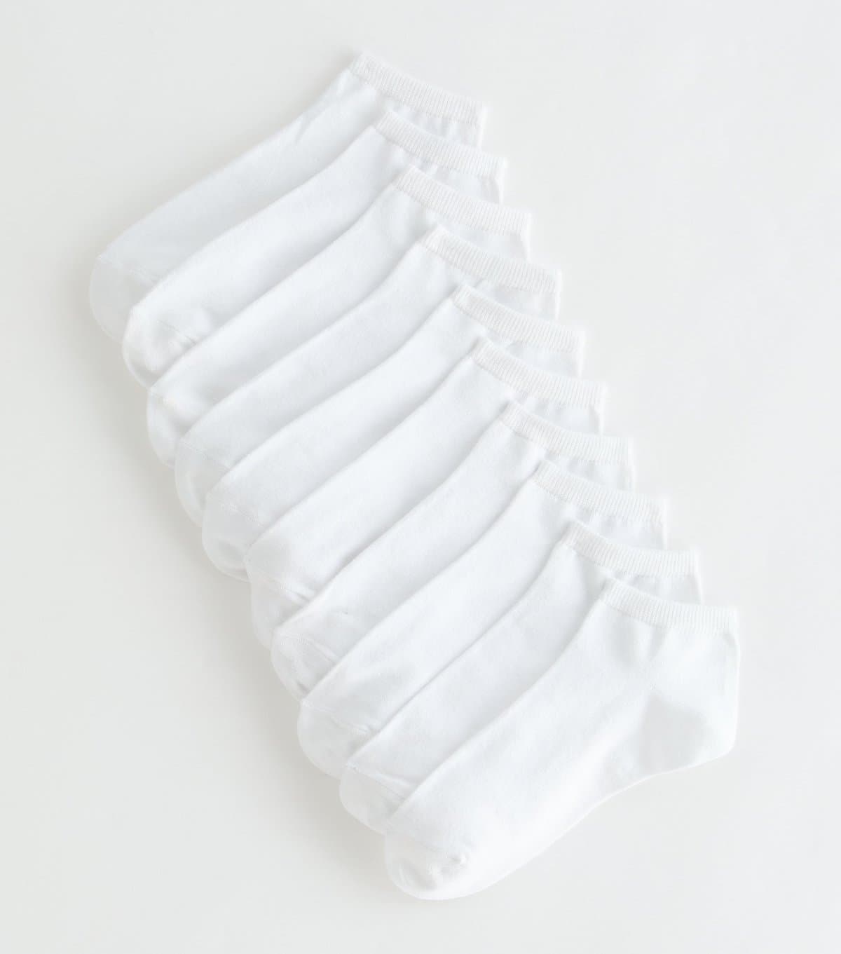 New Look New Look Pack of 10 White Trainer Socks
