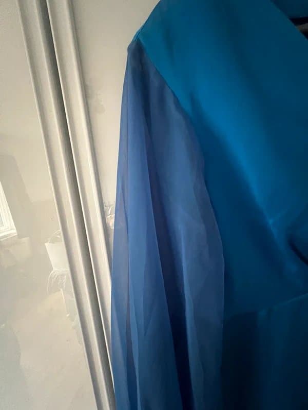 Never Fully Dressed Electric blue dress chiffon sleeves