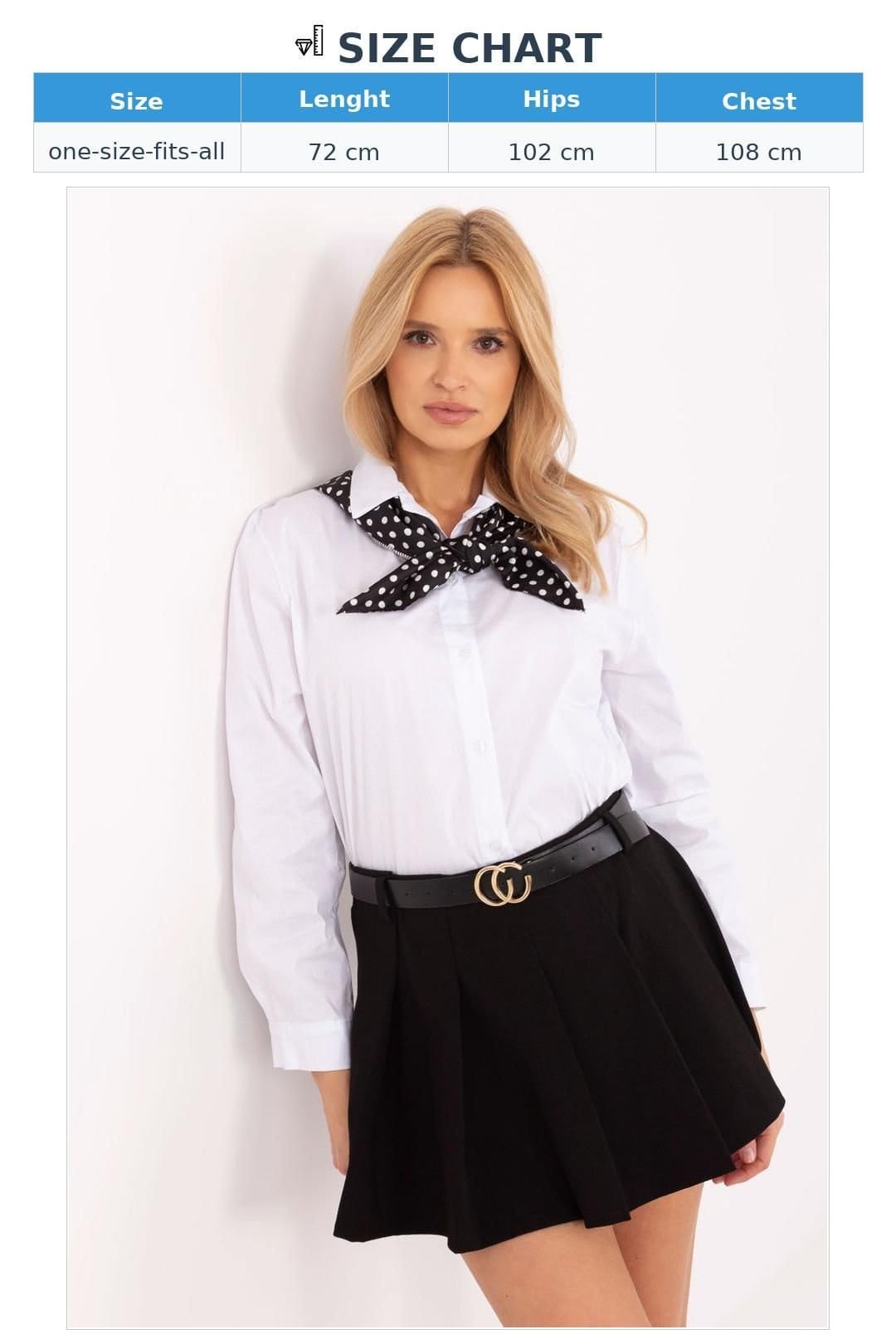 Love Lace Love Lace Women's Long Sleeve Shirt with Removable Scarf in White - 4