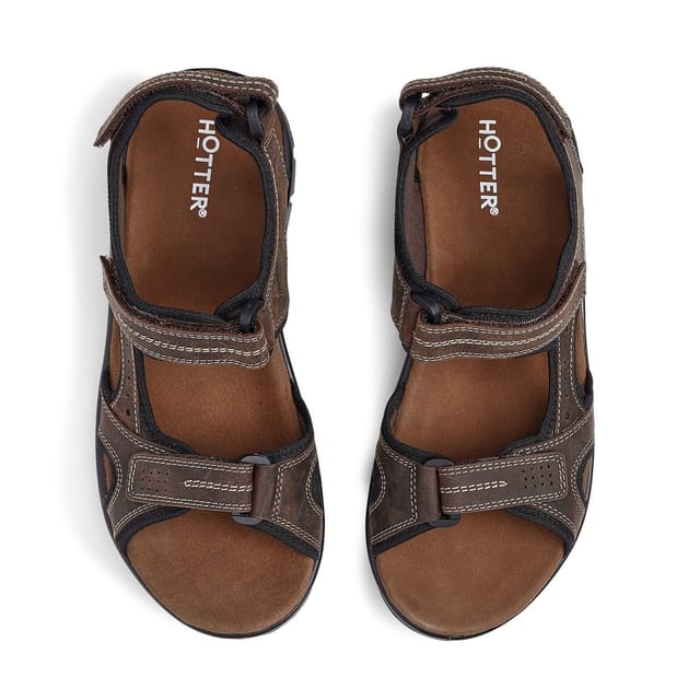 Hotter Hotter Men's 'Lorenzo' Sandals in Dark Brown - 3