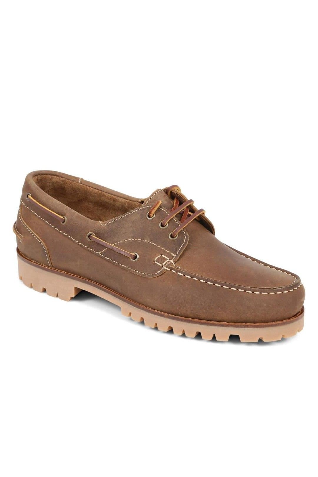 Jones Bootmaker Jones Bootmaker Men's Pickering2 Leather Boat Shoes in Tan