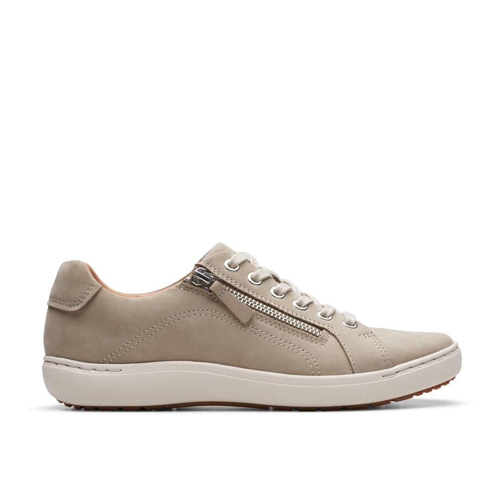Clarks Clarks Women's Nalle Lace Stone Nubuck Trainers in Beige