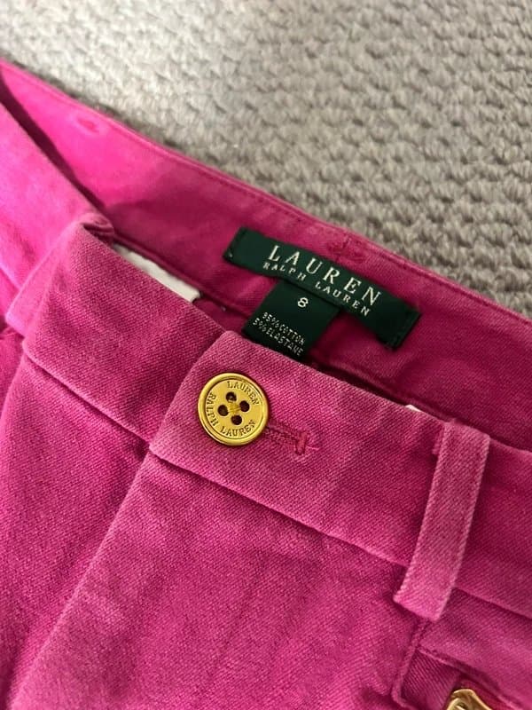 Ralph Lauren Vintage Y2K Polo Jeans Ralph Lauren Pink Cropped Polo Shirt XL 2000s Coquette Barbie Core
