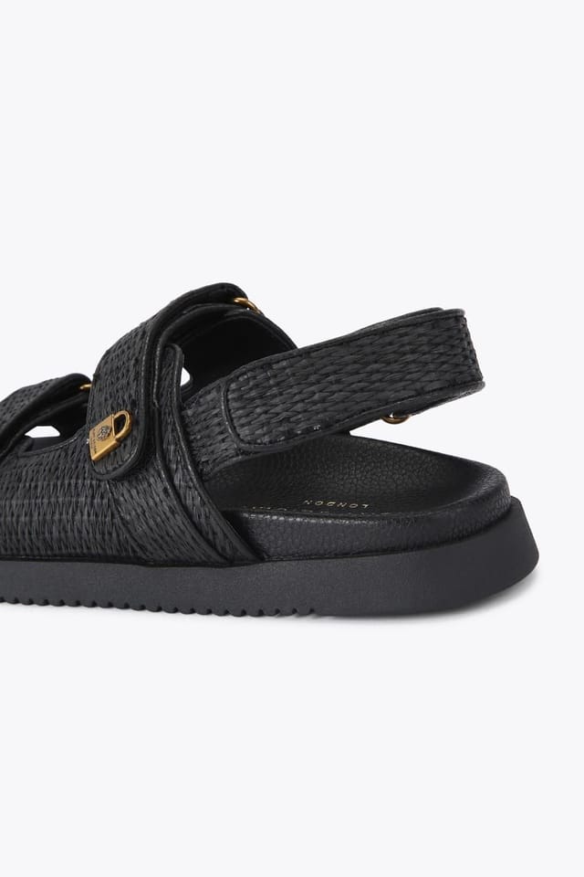 Kurt Geiger London Kurt Geiger London Women's 'Kgl Brixton Lock Sandal' Fabric Sandals in Black - 3