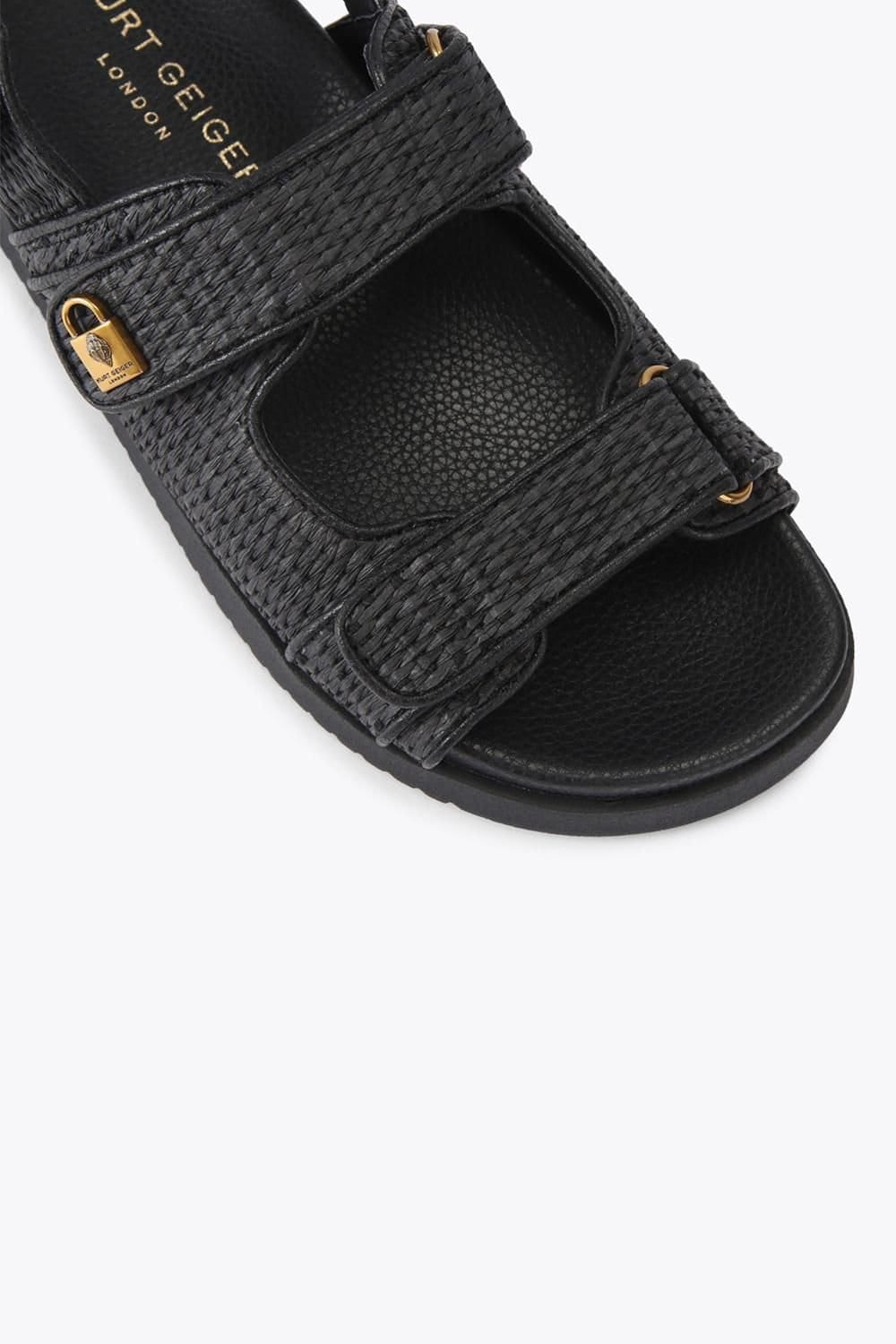 Kurt Geiger London Kurt Geiger London Women's 'Kgl Brixton Lock Sandal' Fabric Sandals in Black - 4