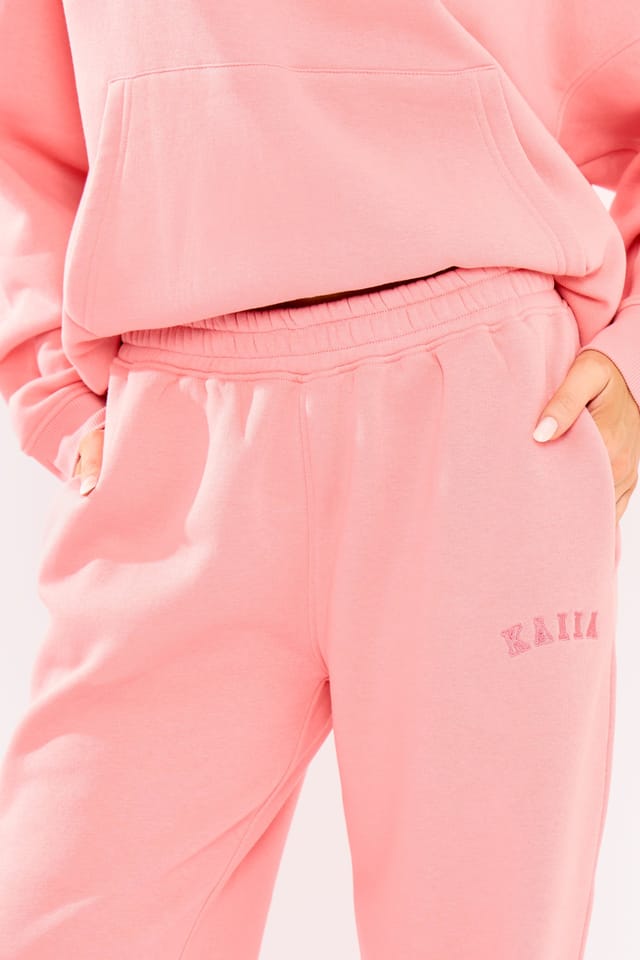 Kaiia Kaiia Logo Wide Leg Joggers Angel Pink - 3