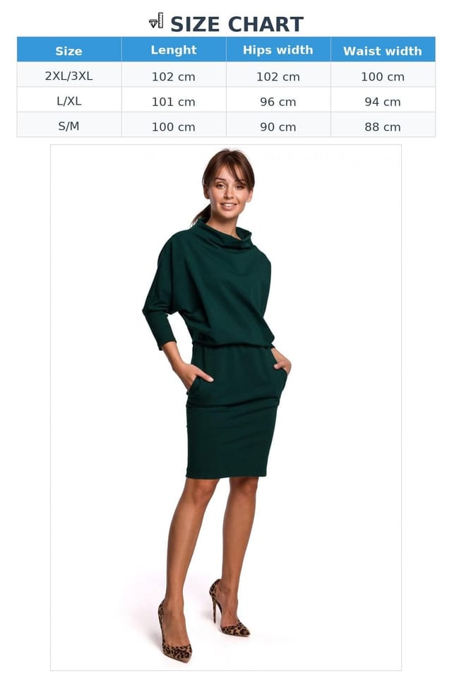 Love Lace Love Lace Women's Cotton Knit Daydress Kimono Sleeves Pockets in Green - 3