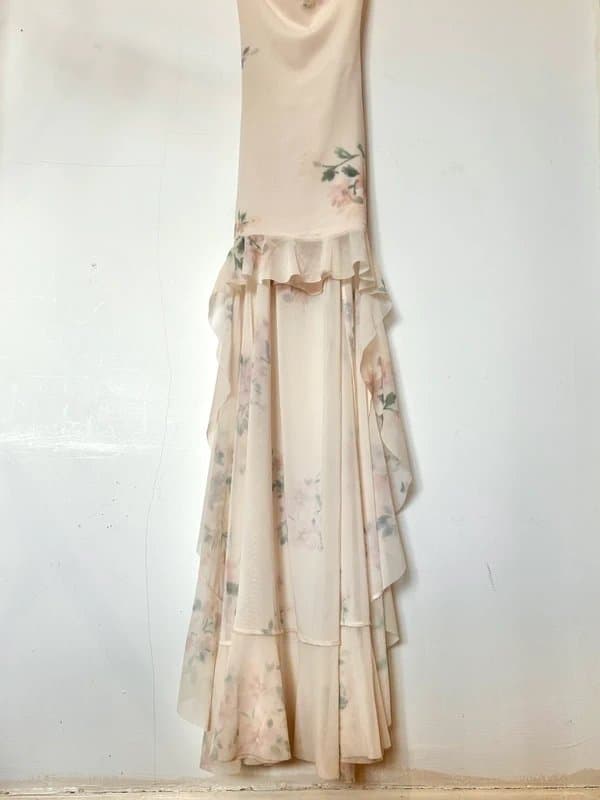 Bershka Floral Bershka Cowl Neck Strappy Asymmetrical Spring Summer Dress