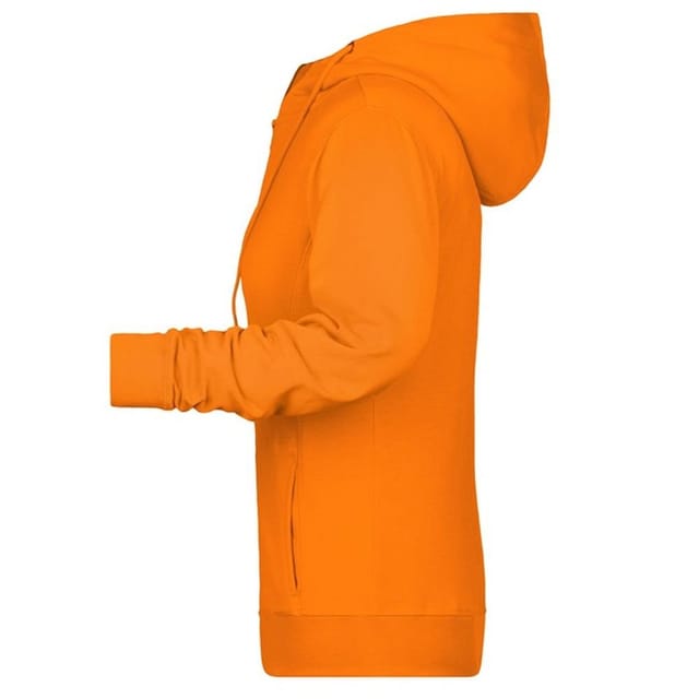 James and Nicholson James and Nicholson Women's Full Zip Hoodie in Orange - 3