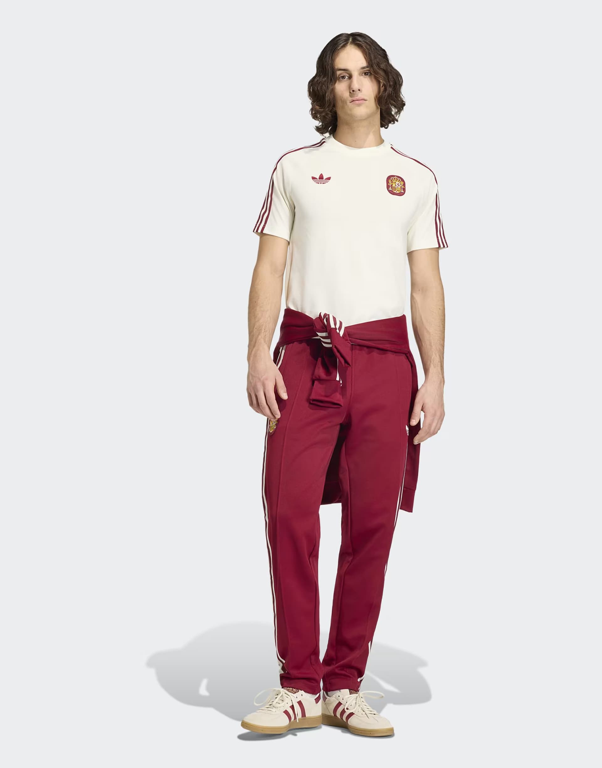 ASOS adidas performance Spain originals track pants in team coll burgundy 2