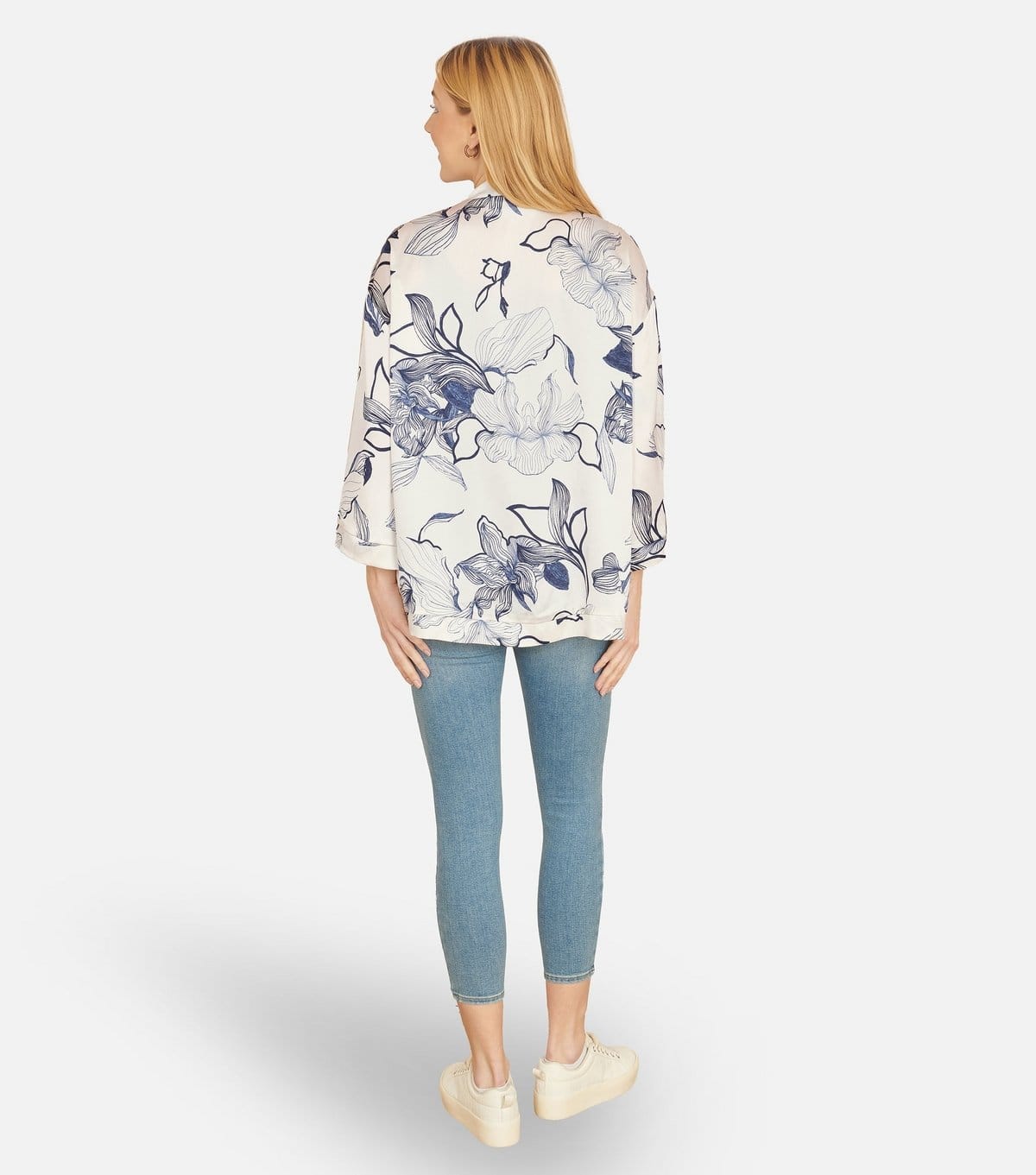 Yumi Women's White Floral Print Kimono Jacket Yumi New Look - 4