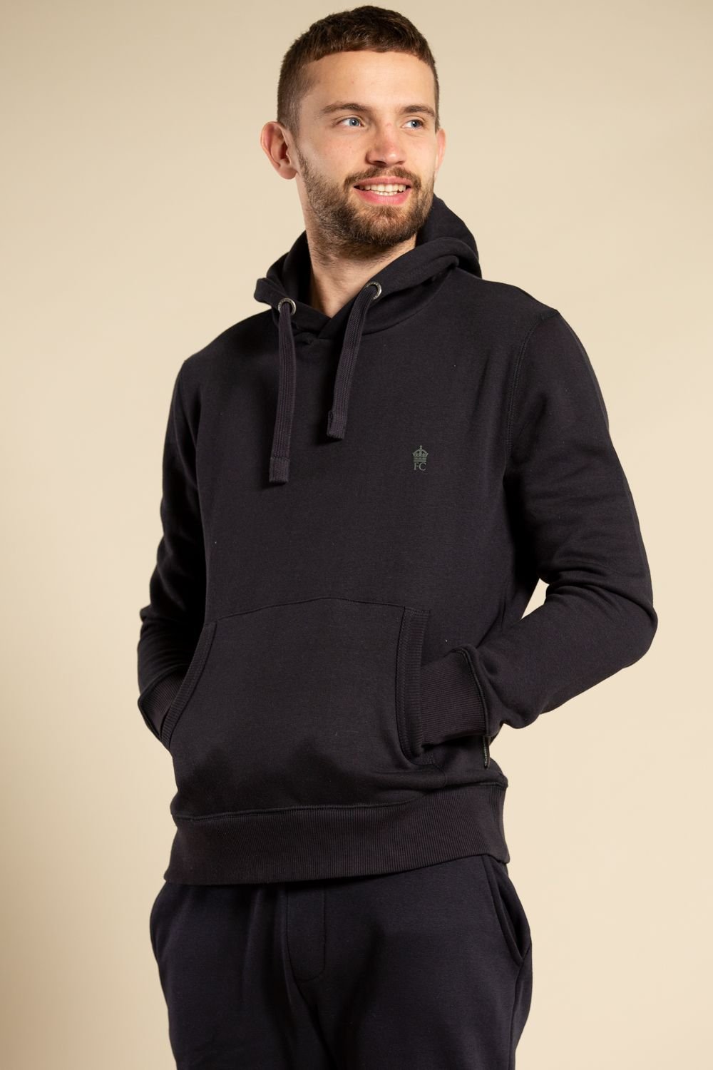 French Connection French Connection Men's Cotton Blend Hoody in Navy - 3
