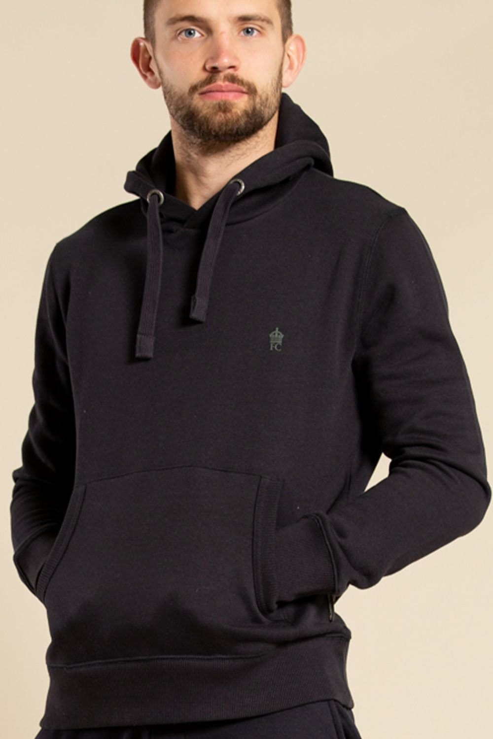 French Connection French Connection Men's Cotton Blend Hoody in Navy - 4