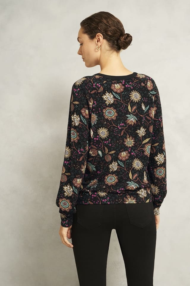 Hobbs London Hobbs London Women's Zelia Botanical Print Blouse in Black - 3
