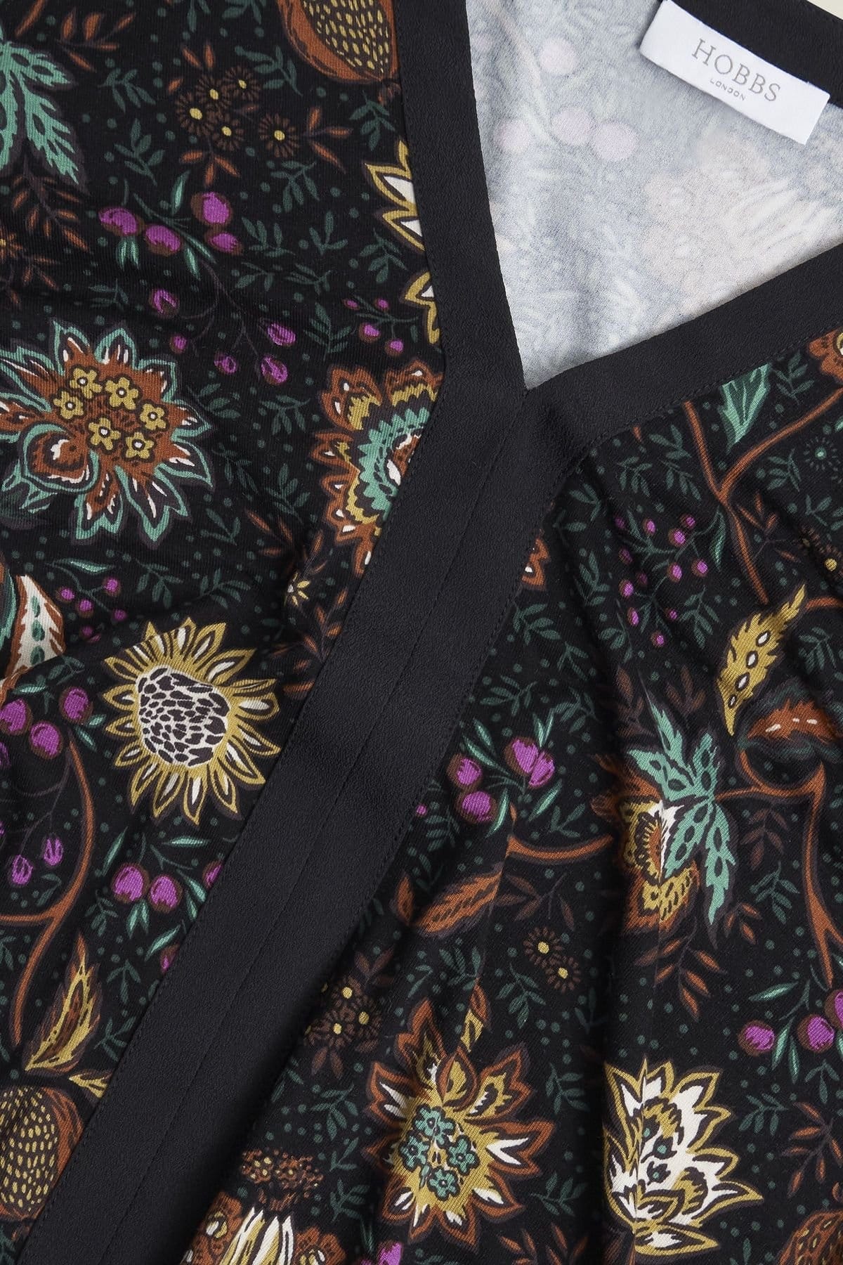 Hobbs London Hobbs London Women's Zelia Botanical Print Blouse in Black - 4