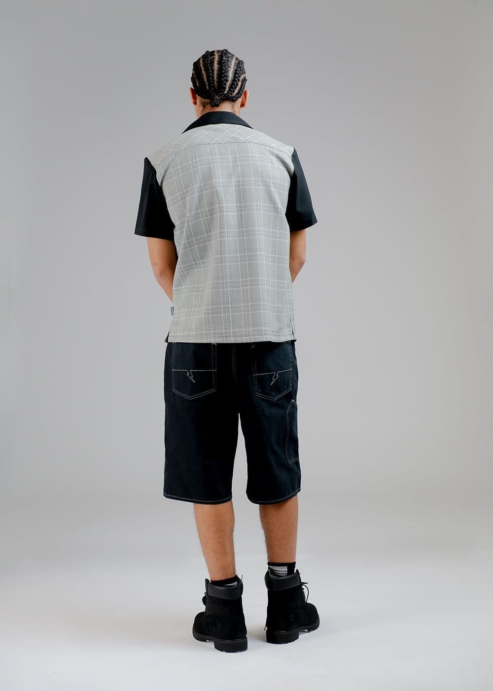 Chet Rock Chet Rock Arlo Men's Black Monochrome Cuban Collar Check Shirt - 4