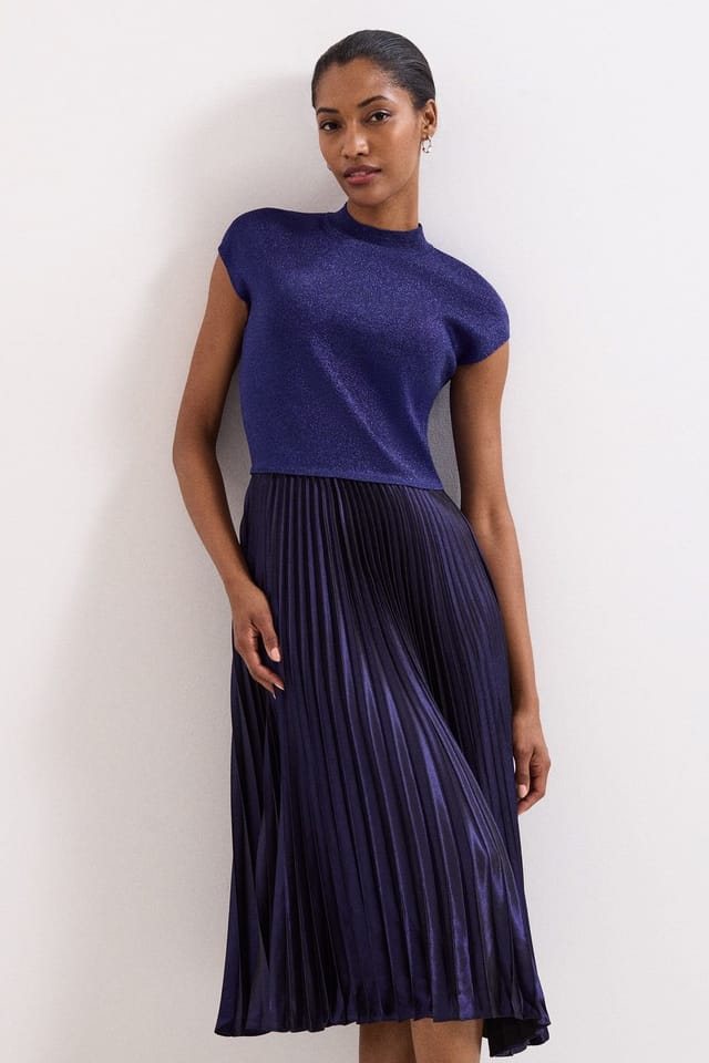 Phase Eight Phase Eight Women's Jayla Shimmer Dress in Dark Indigo - 3