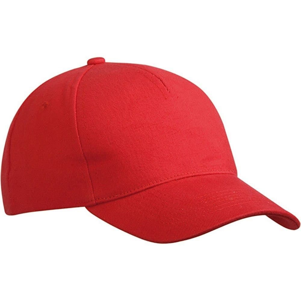 Myrtle Beach Myrtle Beach Men's 5 Panel Heavy Brushed Cotton Cap in Red