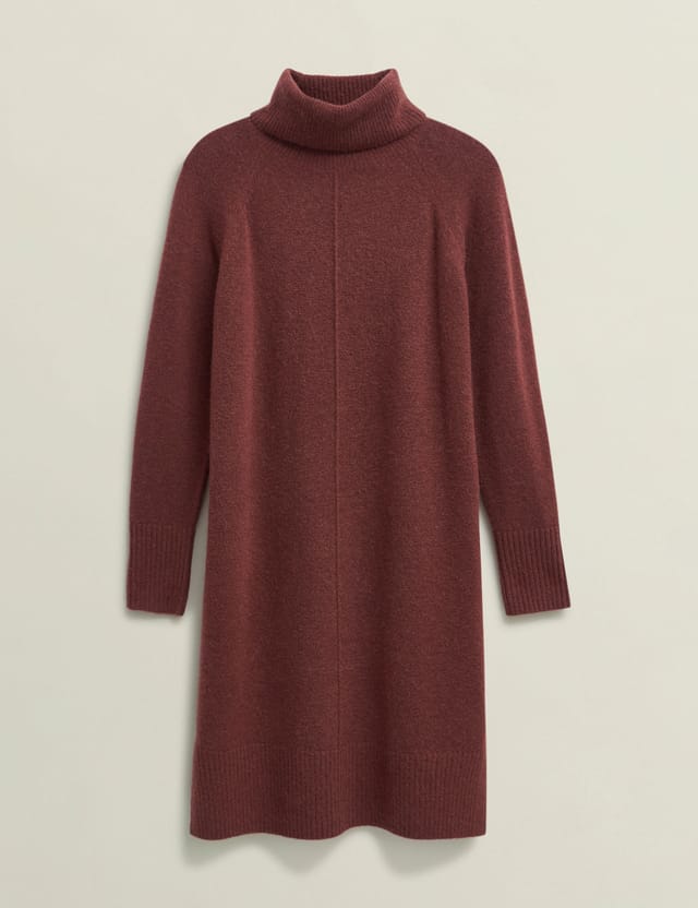 Hobbs London Hobbs London Women's Nessa Knitted Dress in Burgundy - 2