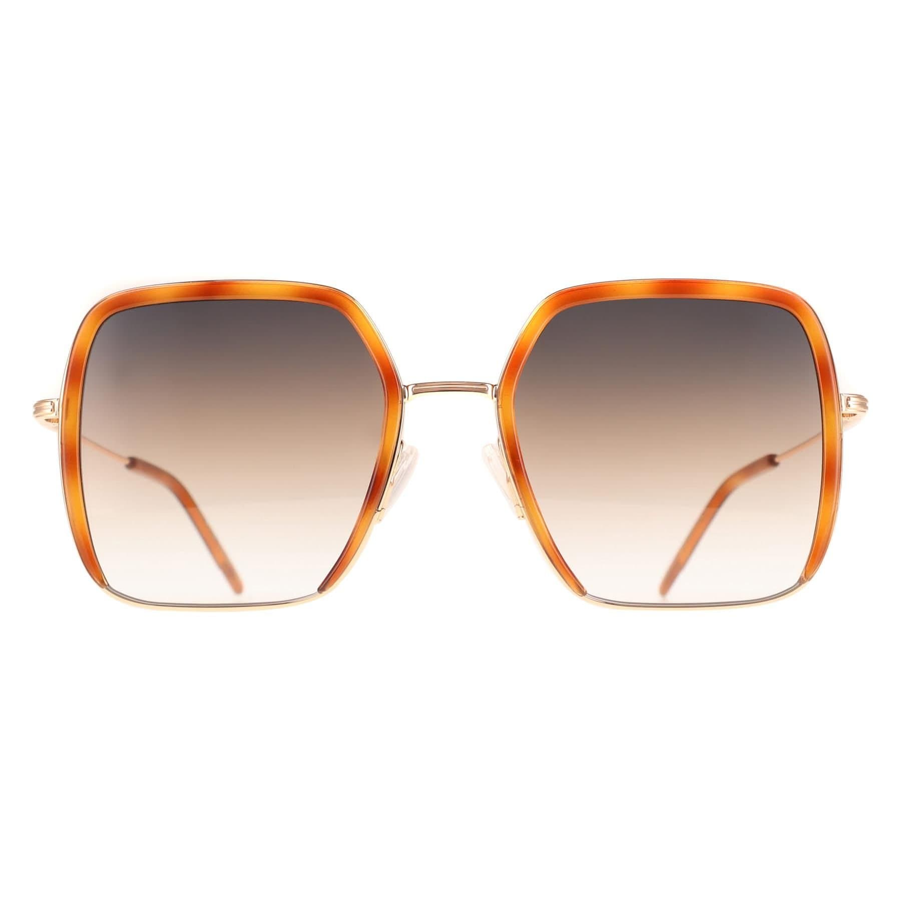 Hugo Boss Hugo Boss Women's Square Havana Gold Grey Brown Gradient BOSS 1783/S