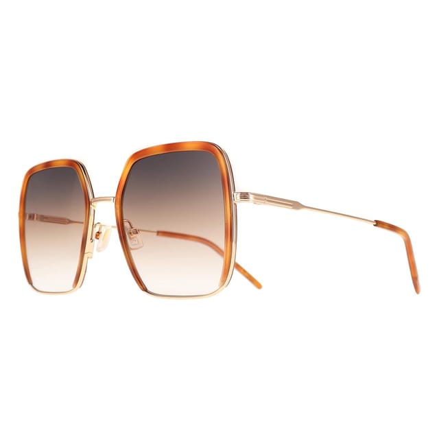 Hugo Boss Hugo Boss Women's Square Havana Gold Grey Brown Gradient BOSS 1783/S - 2