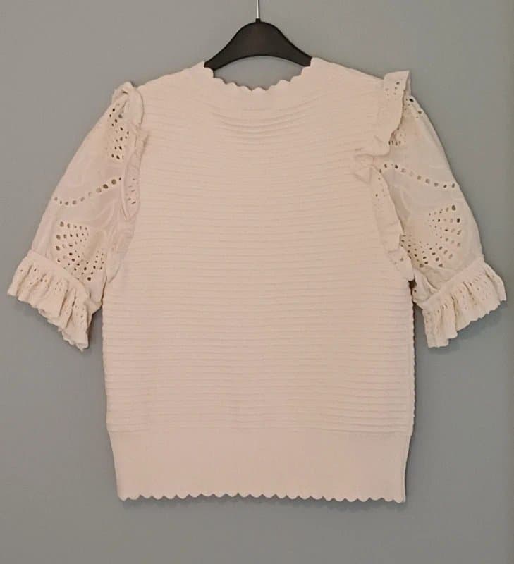 Mint Velvet Mint Velvet Broderie Anglaise Sleeve Cardigan RRP £99 - size M