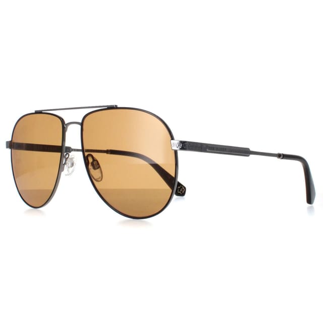 Ted Baker Ted Baker Men's Aviator Gunmetal with Black Painted Rim Brown TB1691 Maeve - 2
