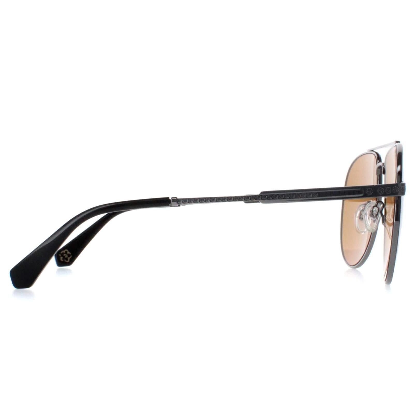 Ted Baker Ted Baker Men's Aviator Gunmetal with Black Painted Rim Brown TB1691 Maeve - 4