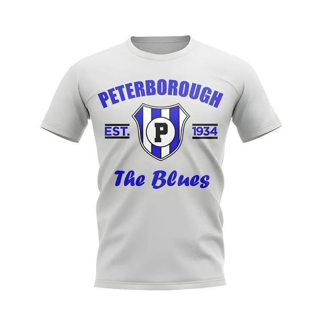 Peterborough Peterborough Men's Personalised Established Football T-Shirt in White - 2