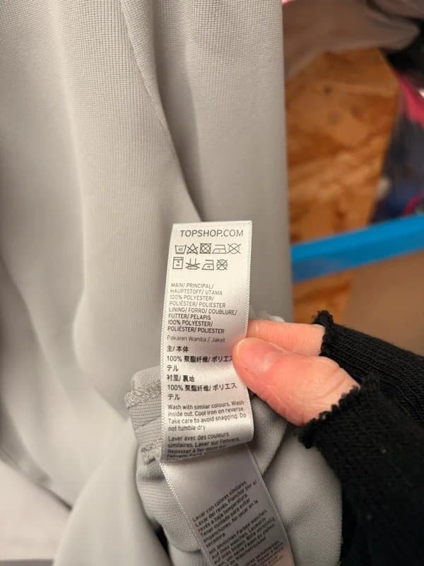 Topshop Z20E) topshop, grey blazer, size 12