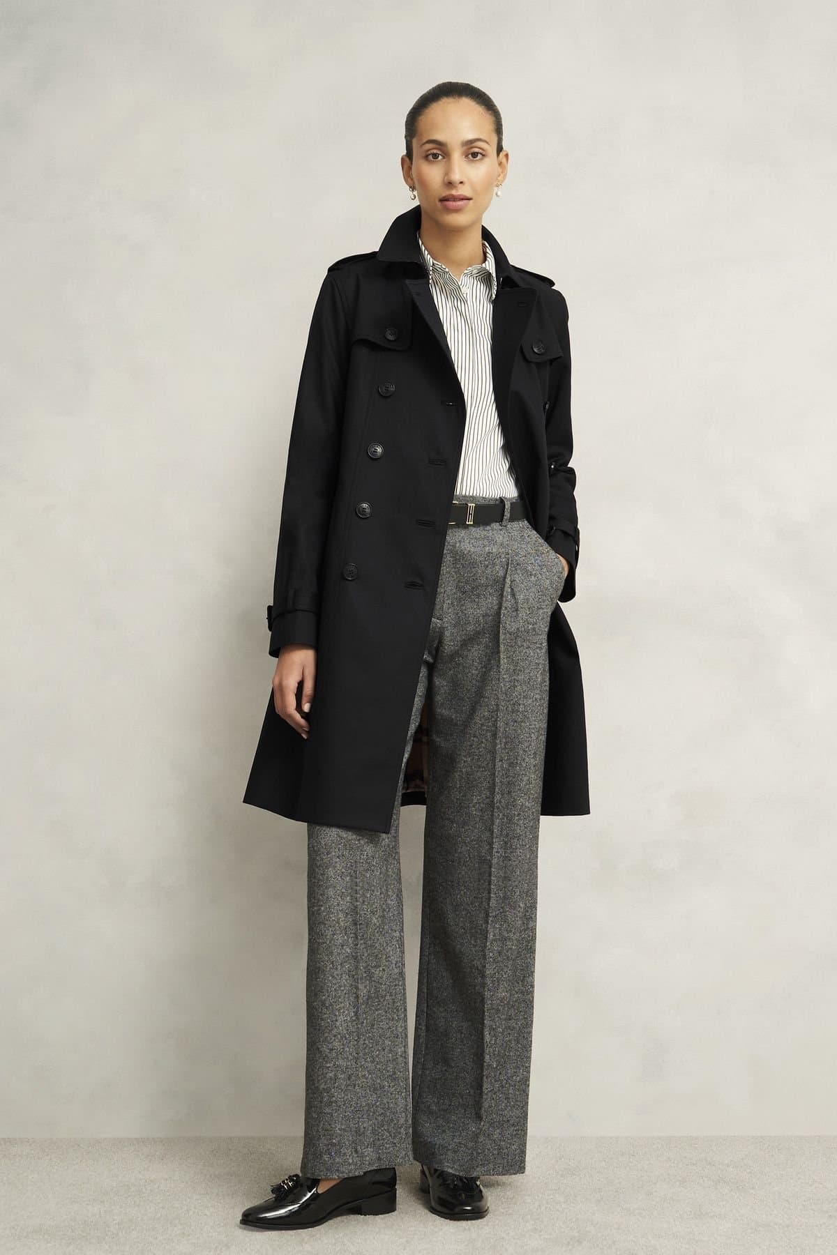 Hobbs London Hobbs London Women's Skylar Trench Coat in True Black