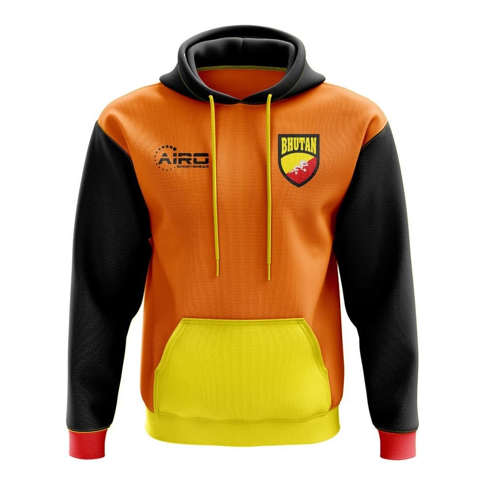 Bhutan Bhutan Men's Mens Concept Country Football Hoody in Orange