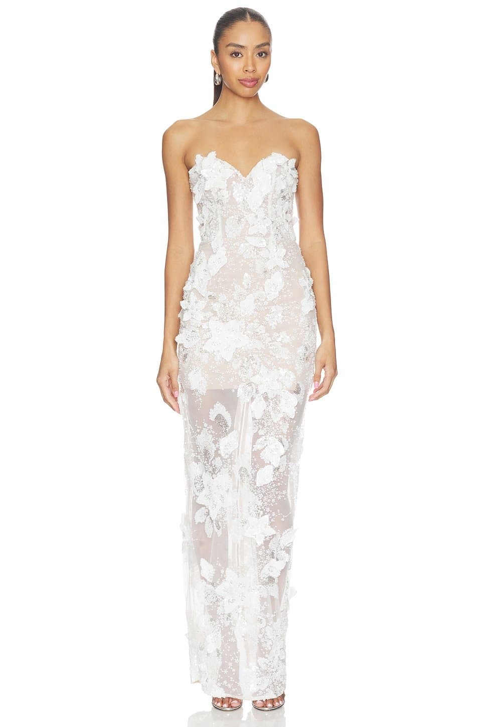 revolve Dahlia Bridal Strapless Maxi Dress