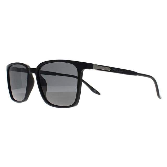 montana montana Men's Square Matte Black Smoke Polarized MP186 - 2