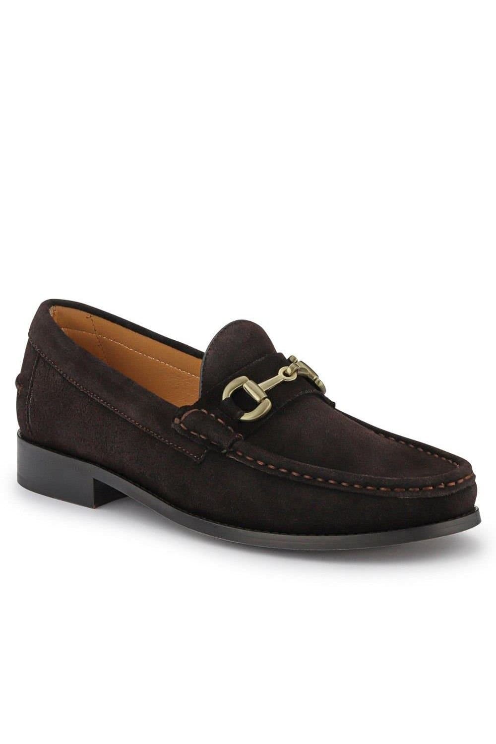 Jones Bootmaker Jones Bootmaker Men's Roan Leather Slip-On Shoes in Dark Brown