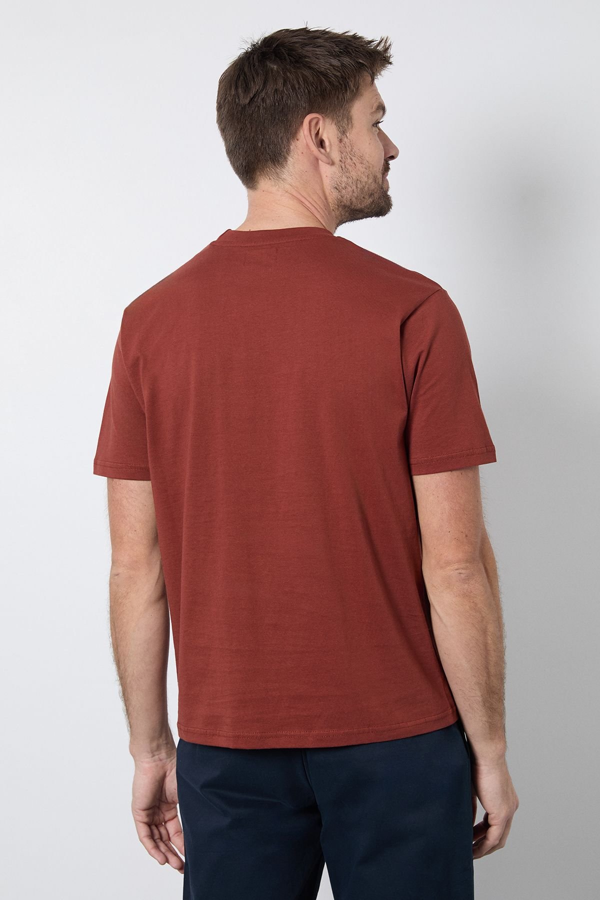 Burton Burton Men's Burnt Brown Crew Neck T-Shirt - 3