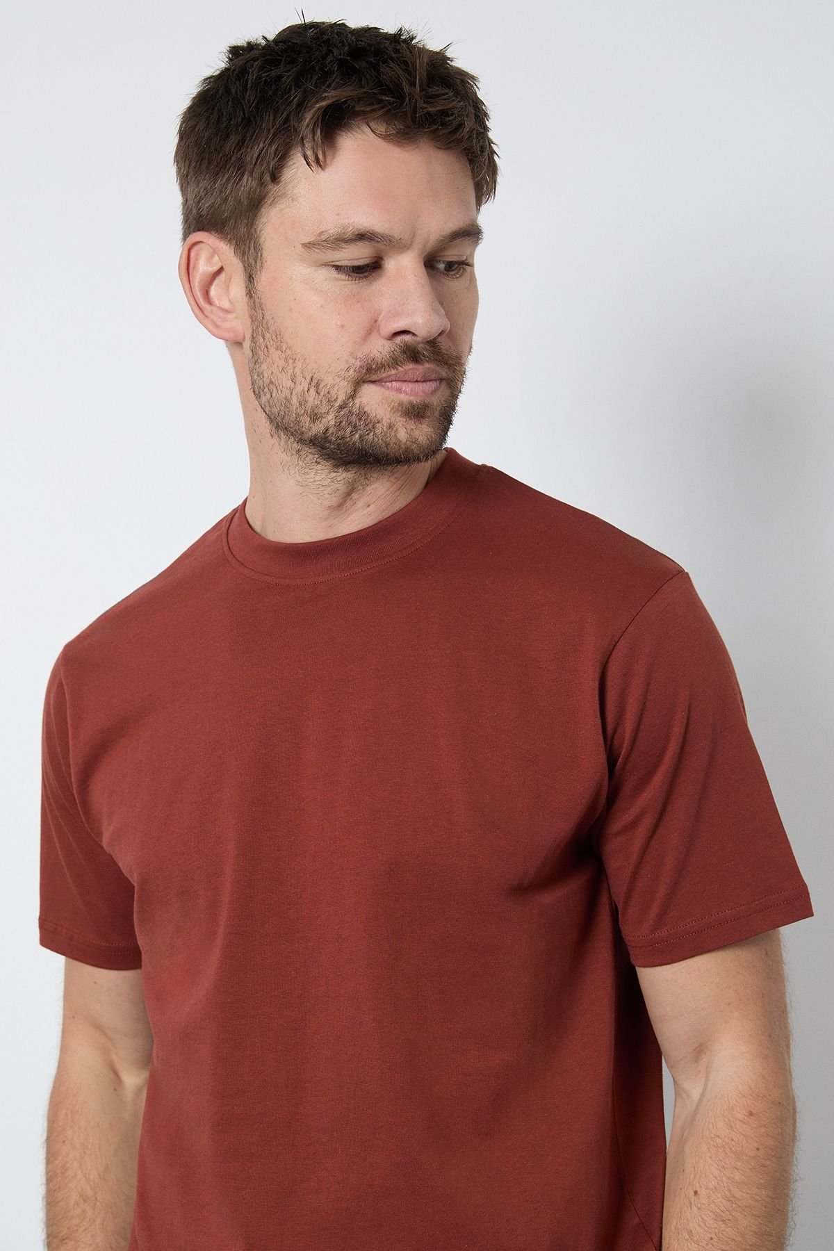 Burton Burton Men's Burnt Brown Crew Neck T-Shirt - 4