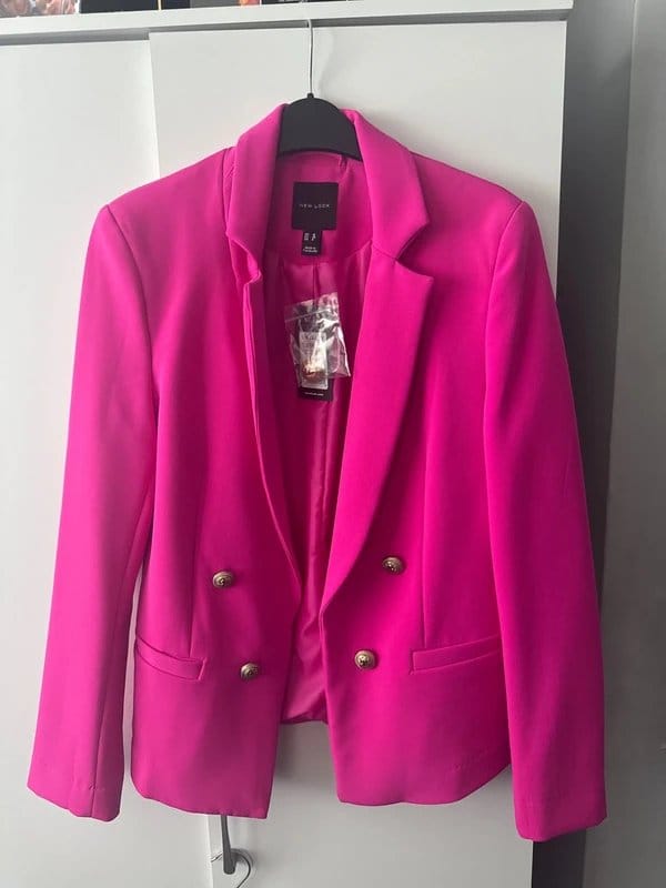 New Look Pink Double-Breasted Blazer