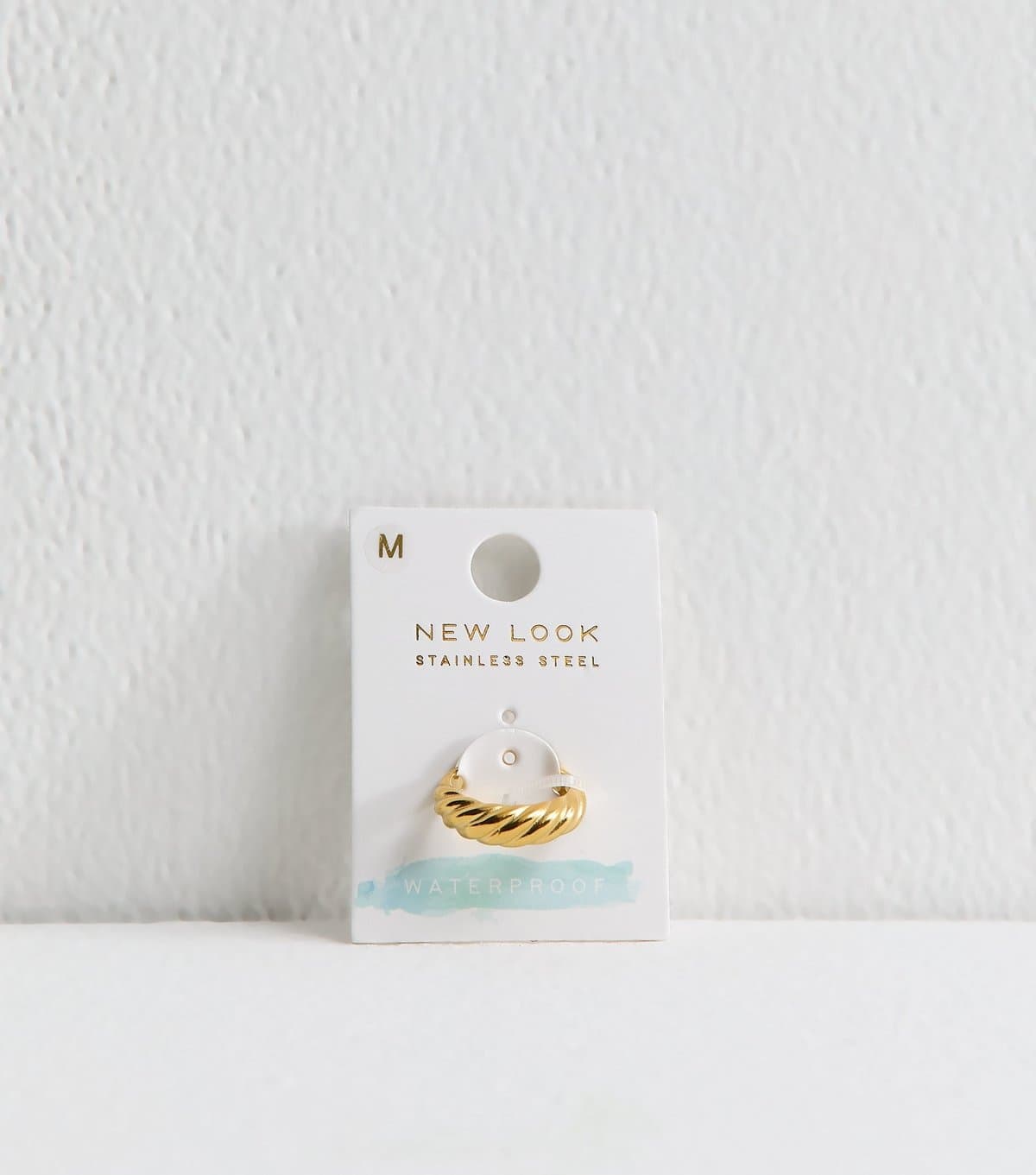 New Look New Look Gold Tone Waterproof Chunky Twisted Ring