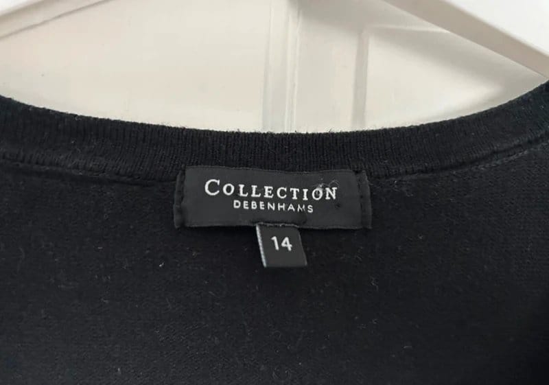 Debenhams Debenhams Embellished Black Cardigan Size 14 - 1
