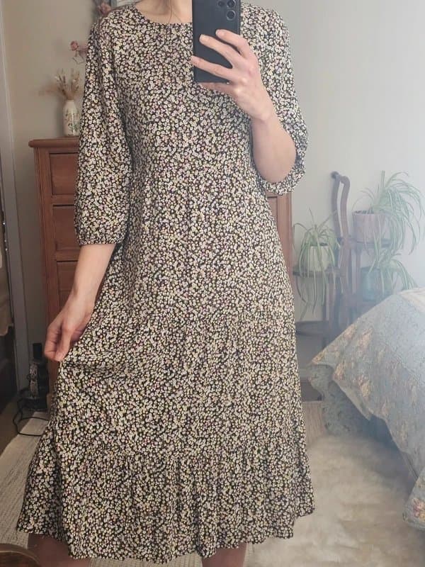 New Look New Look Ditsy floral midi sun summer casual day dress. Loose floaty fit size 10.