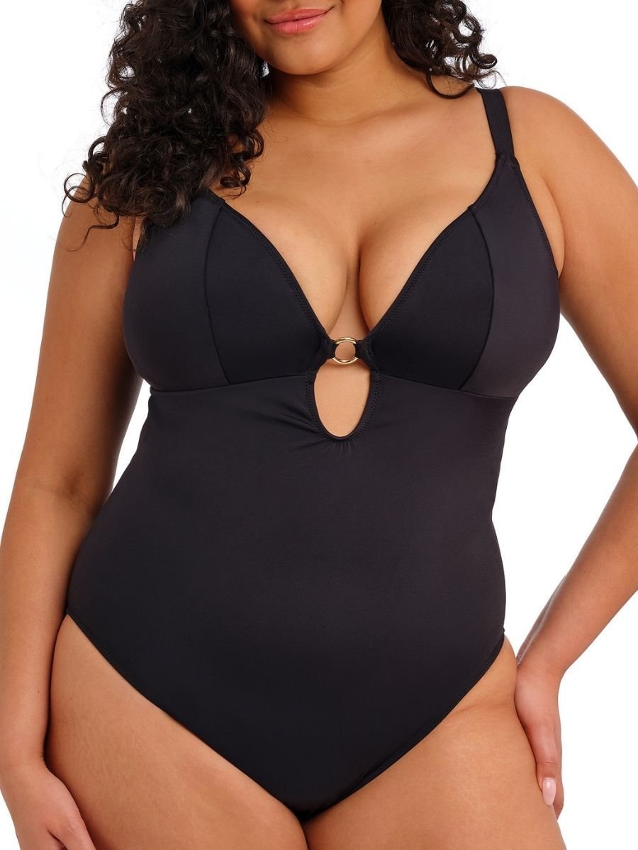 Elomi Elomi Women's Plain Sailing Plunge Swimsuit in Black - 1