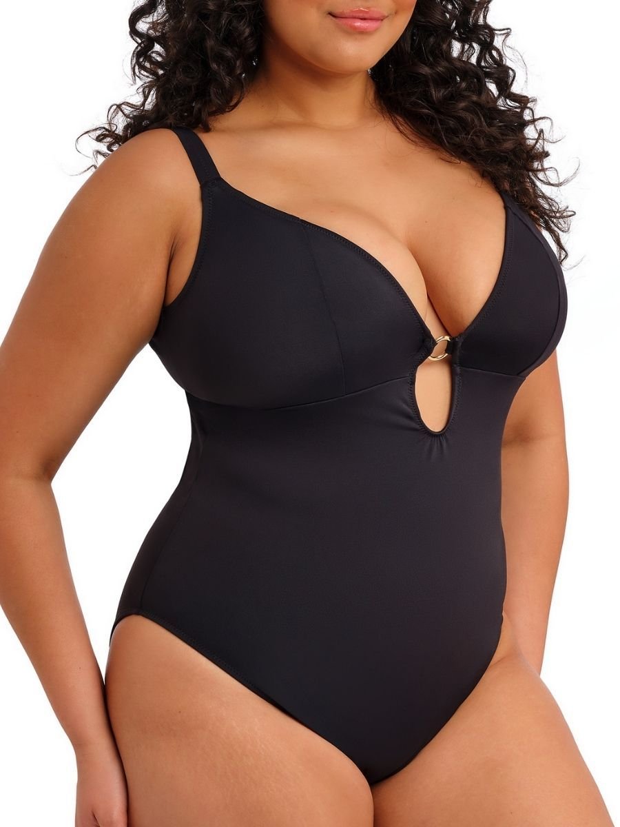 Elomi Elomi Women's Plain Sailing Plunge Swimsuit in Black - 3