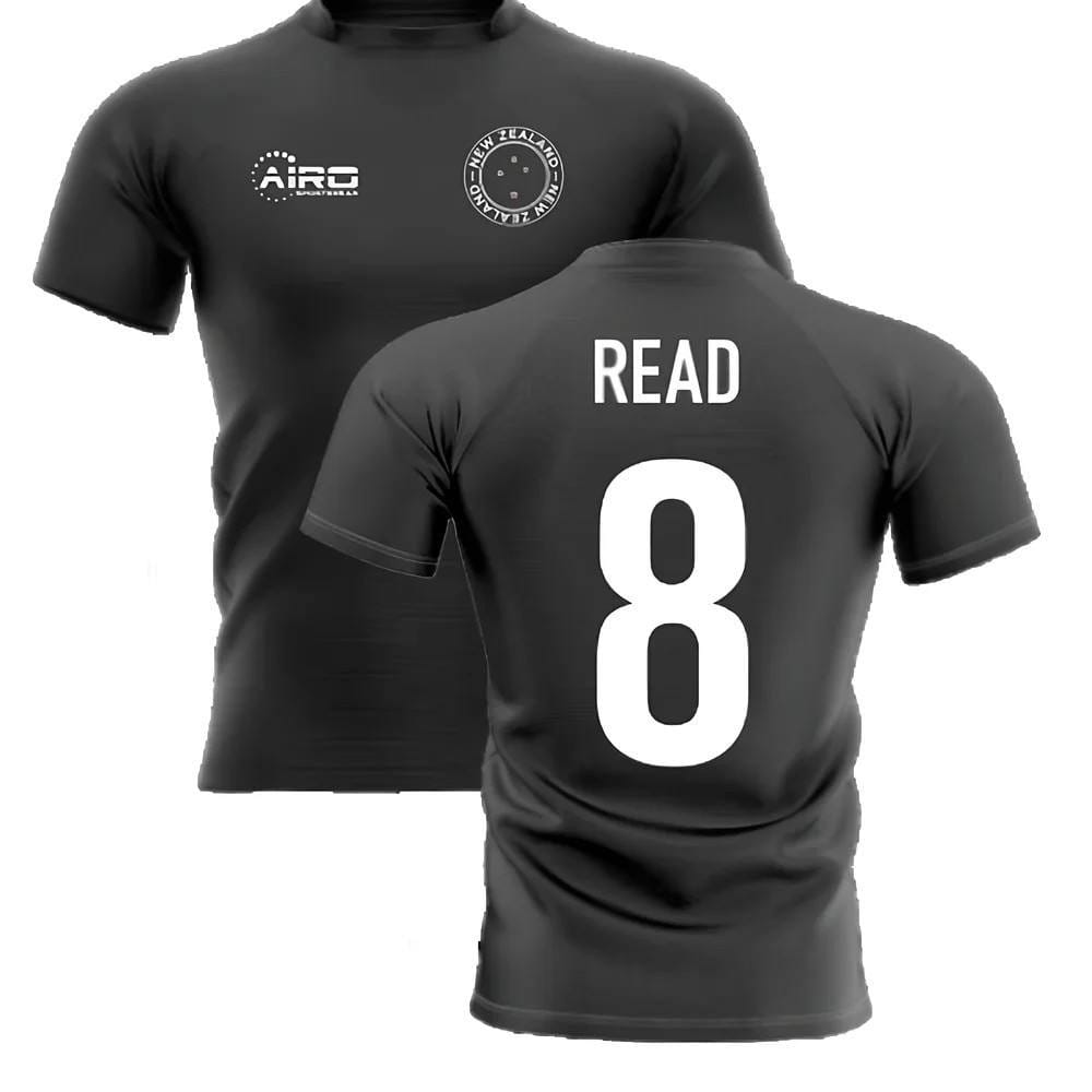 New Zealand All Blacks New Zealand All Blacks Men's 2025 - 2026 New Zealand Home Concept Rugby Shirt - Read 8 in Black - 4