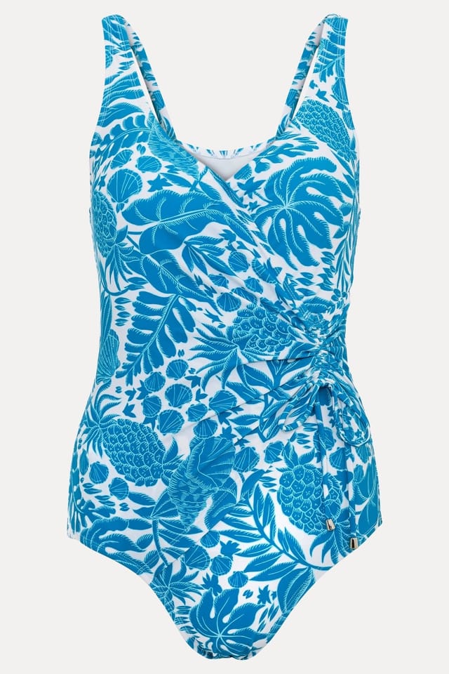 Phase Eight Phase Eight Women's Print Wrap Swimsuit in Turquoise - 2