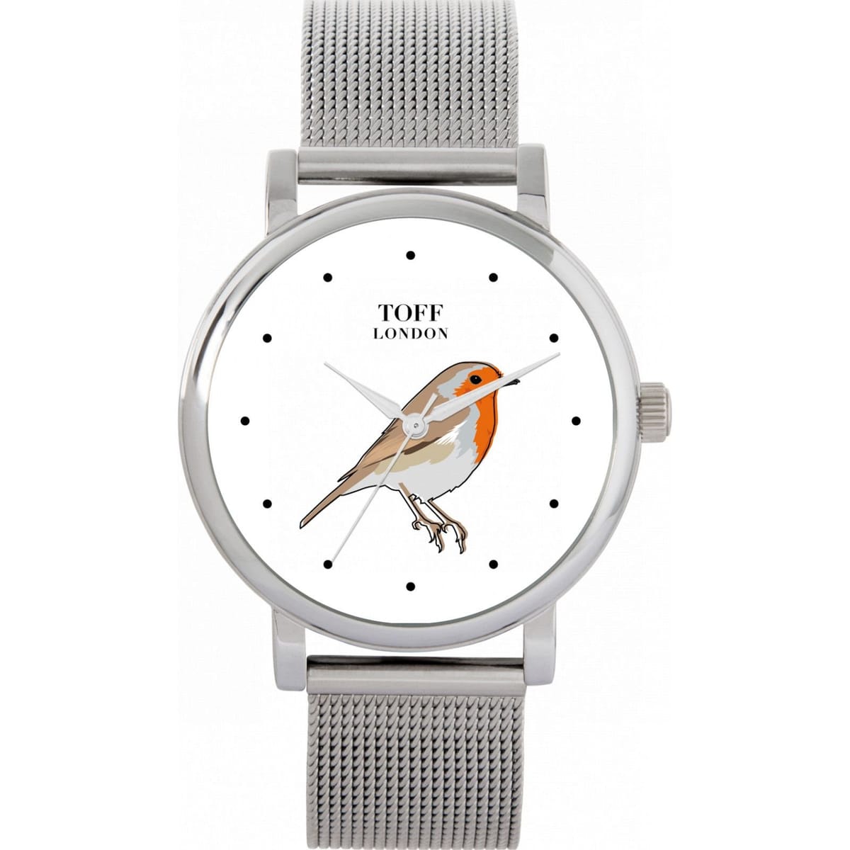 Toff London Toff London Women's Birds Watch in White - 1