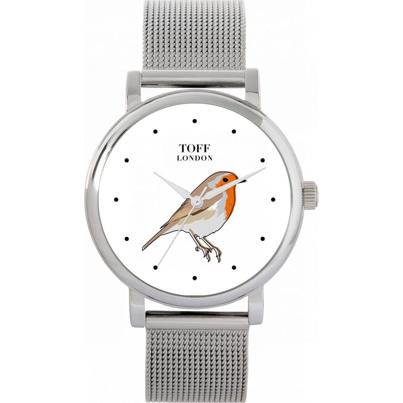 Toff London Toff London Women's Birds Watch in White - 1