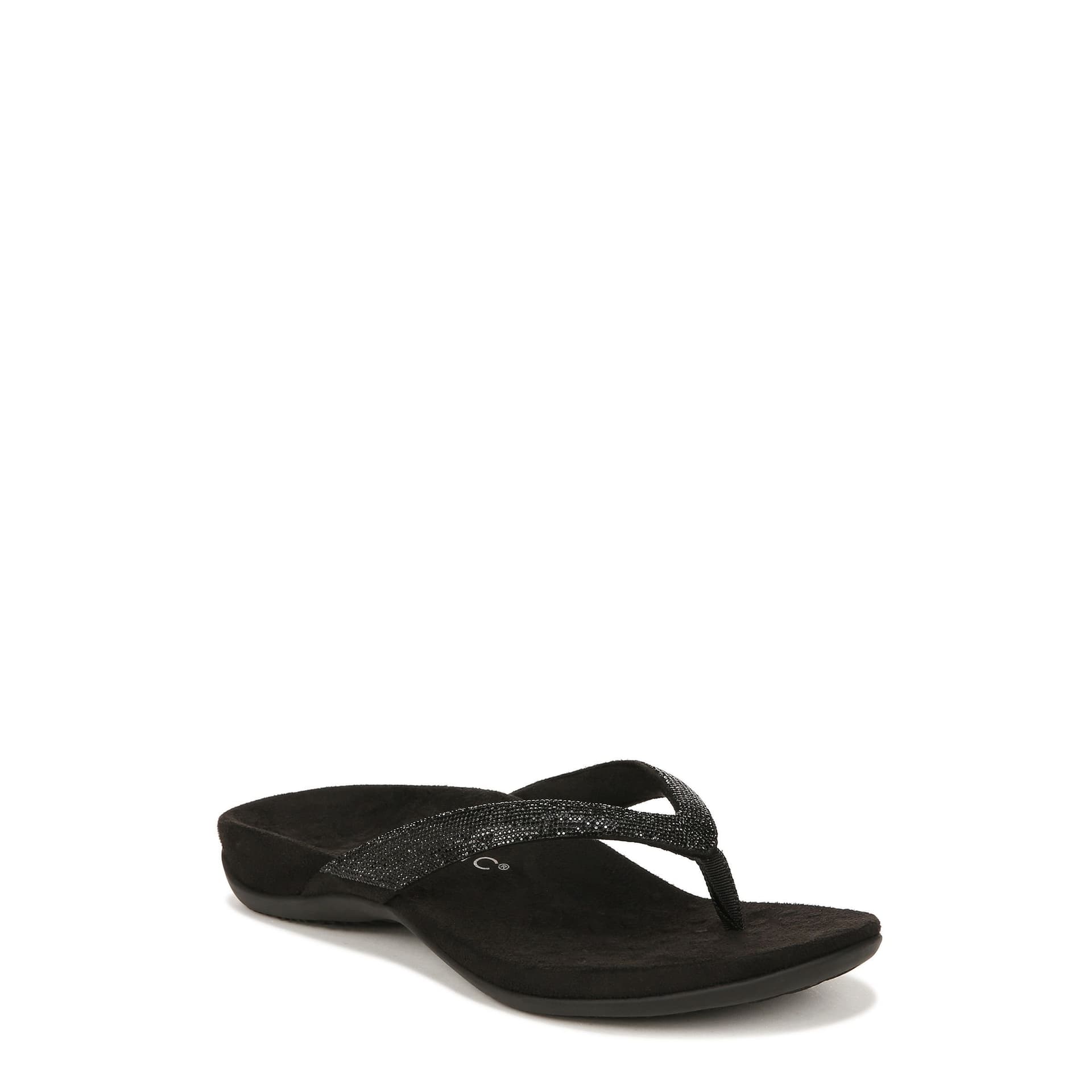 Vionic Vionic Women's Dillon Shine Thong Sandals in Black